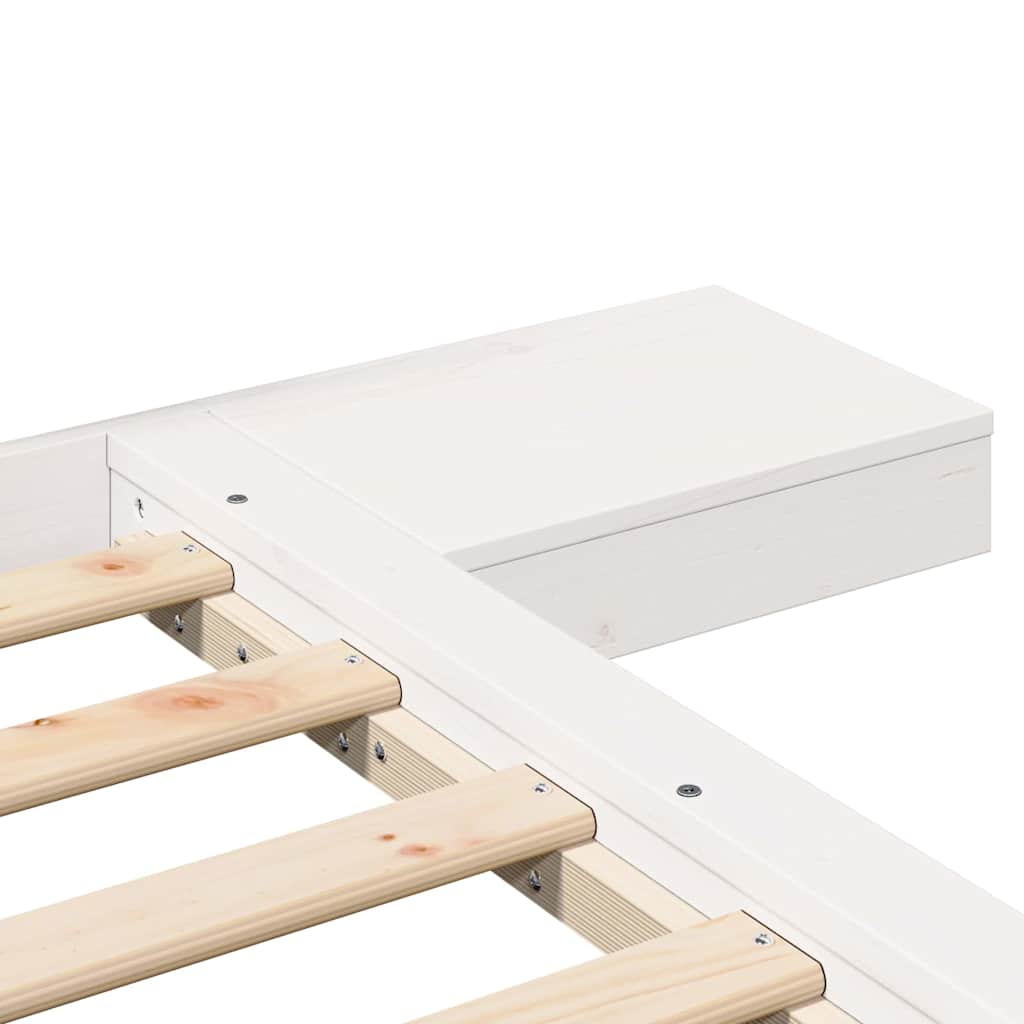 vidaXL Struttura del letto Bianco 120 x 190 cm legno