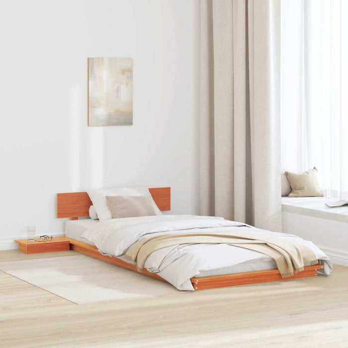 vidaXL Struttura del letto Marrone 100 x 200 cm legno