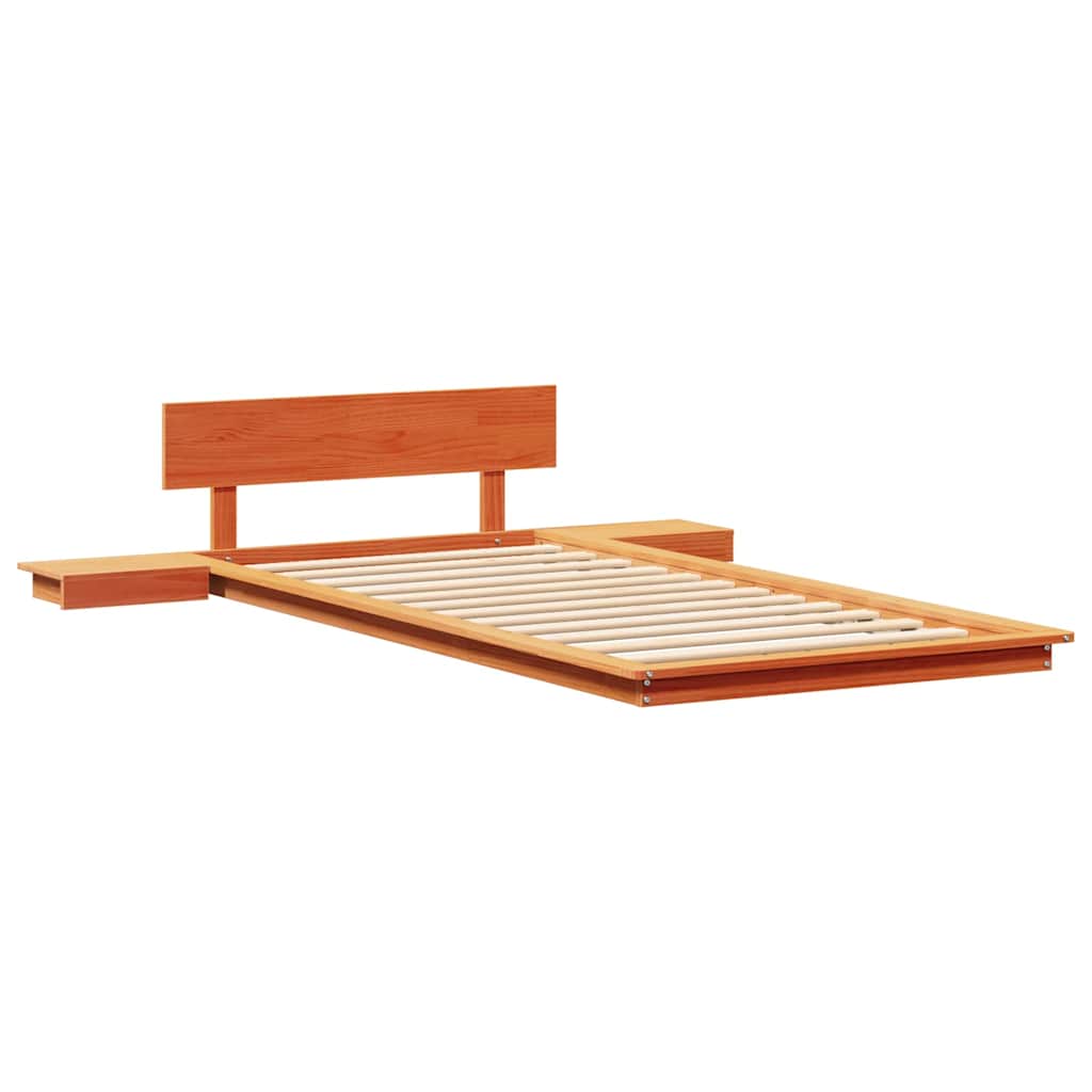 vidaXL Struttura del letto Marrone 100 x 200 cm legno
