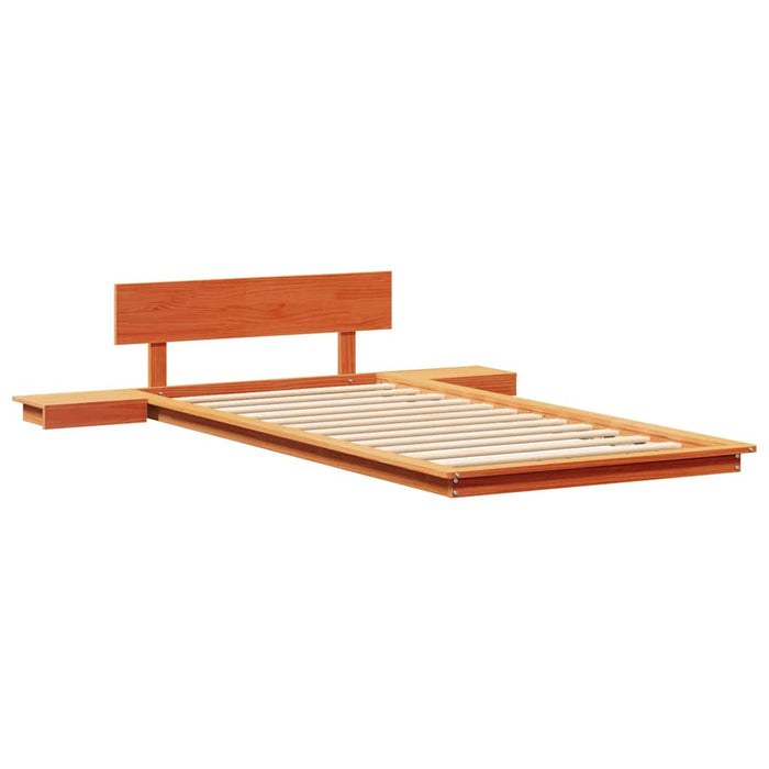 vidaXL Struttura del letto Marrone 100 x 200 cm legno