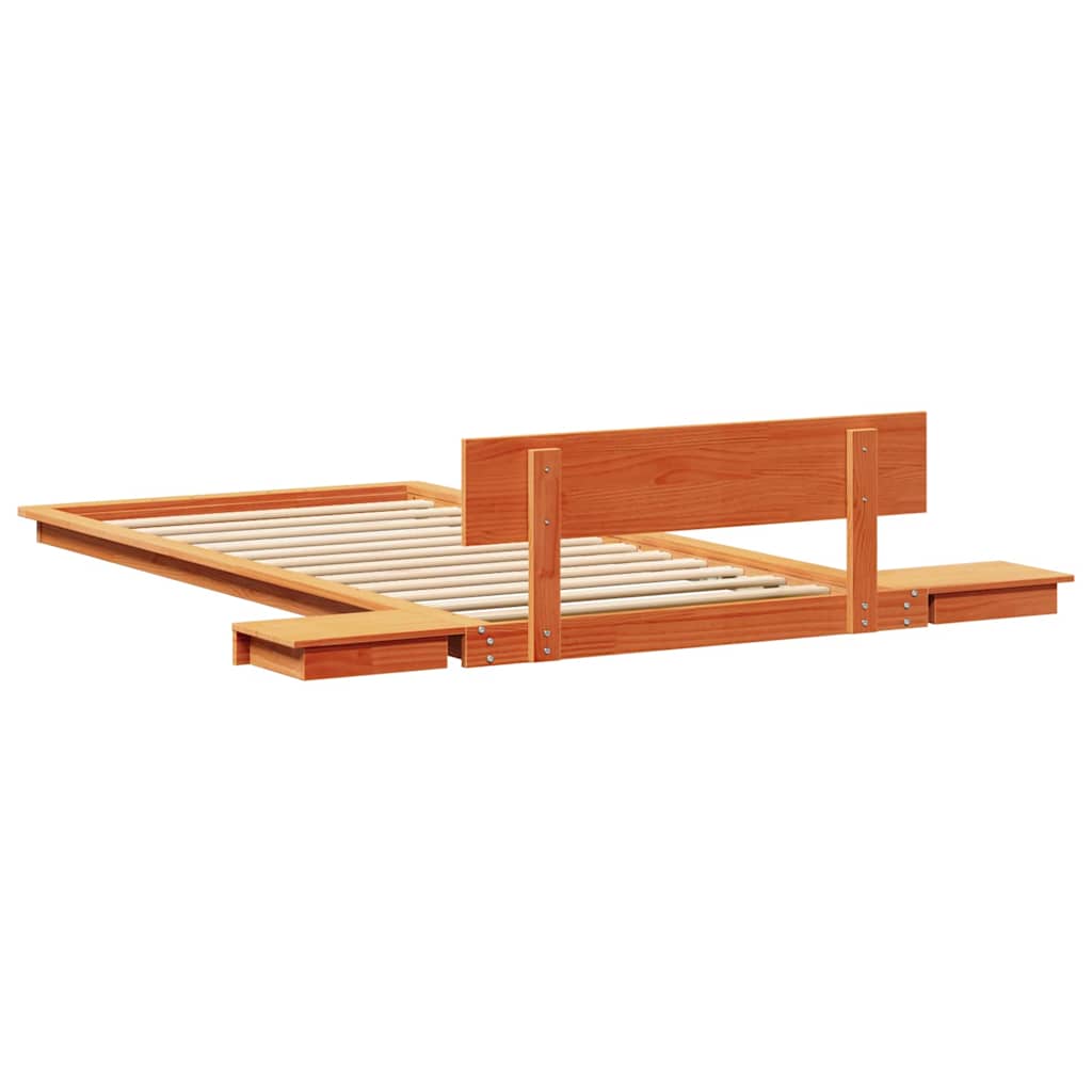 vidaXL Struttura del letto Marrone 100 x 200 cm legno