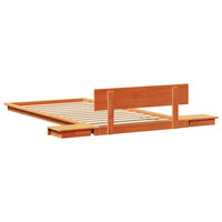vidaXL Struttura del letto Marrone 100 x 200 cm legno