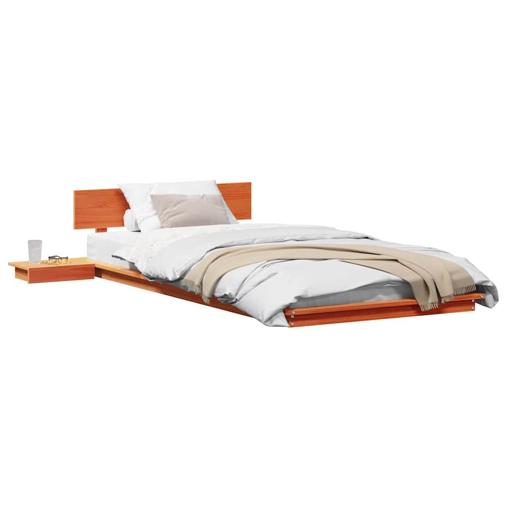 vidaXL Struttura del letto Marrone 100 x 200 cm legno