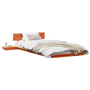 vidaXL Struttura del letto Marrone 100 x 200 cm legno