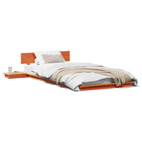 vidaXL Struttura del letto Marrone 100 x 200 cm legno