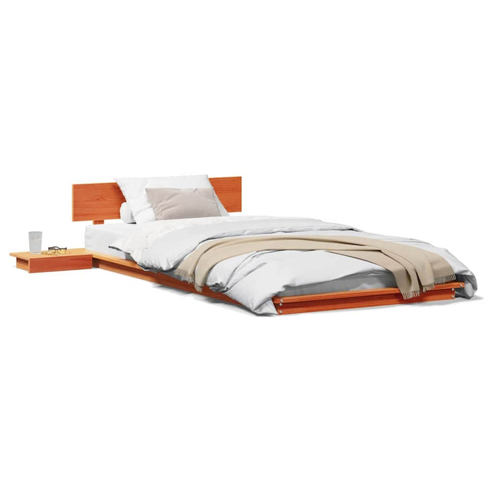 vidaXL Struttura del letto Marrone 100 x 200 cm legno