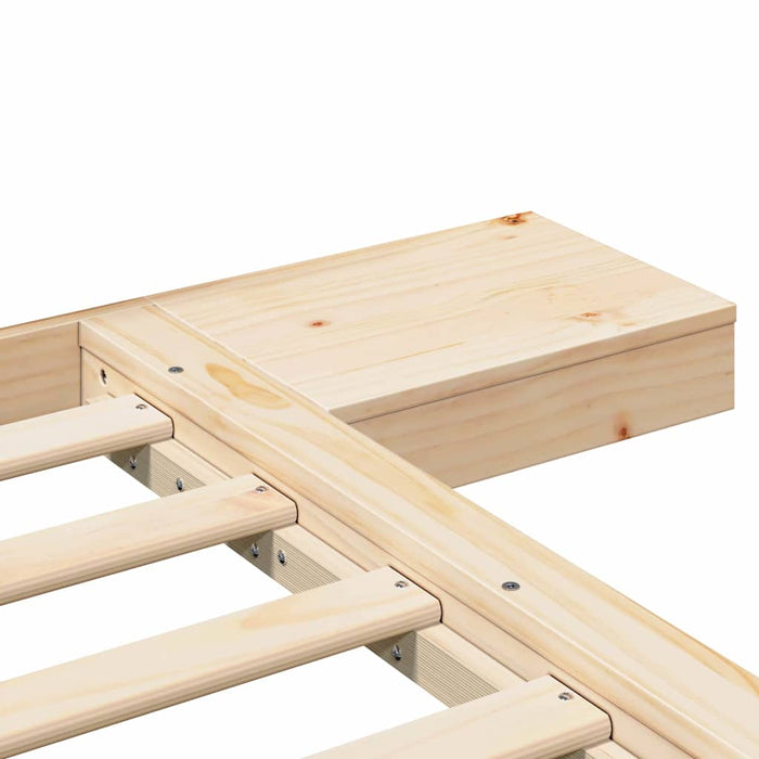 vidaXL Struttura del letto Marrone 90 x 200 cm legno