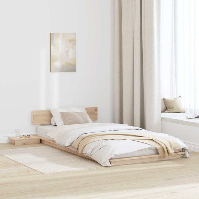 vidaXL Struttura del letto Marrone 90 x 200 cm legno