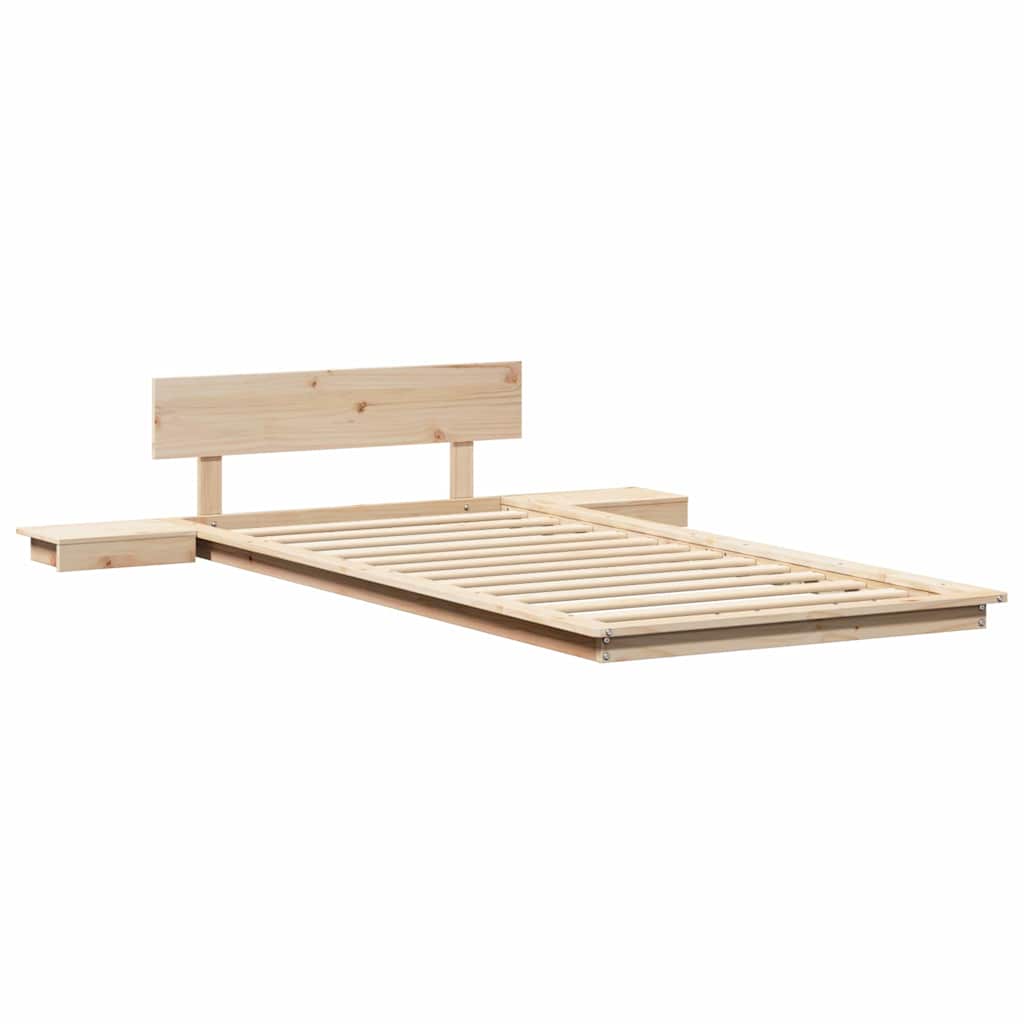 vidaXL Struttura del letto Marrone 90 x 200 cm legno