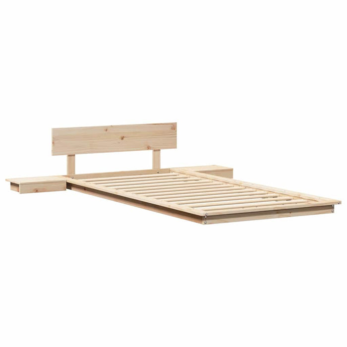 vidaXL Struttura del letto Marrone 90 x 200 cm legno
