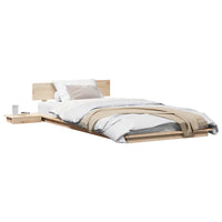 vidaXL Struttura del letto Marrone 90 x 200 cm legno