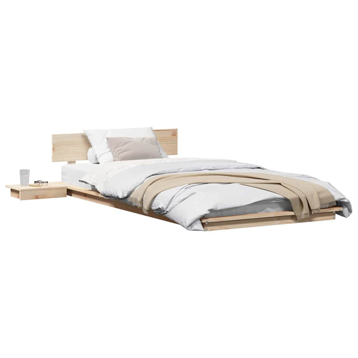 vidaXL Struttura del letto Marrone 90 x 200 cm legno