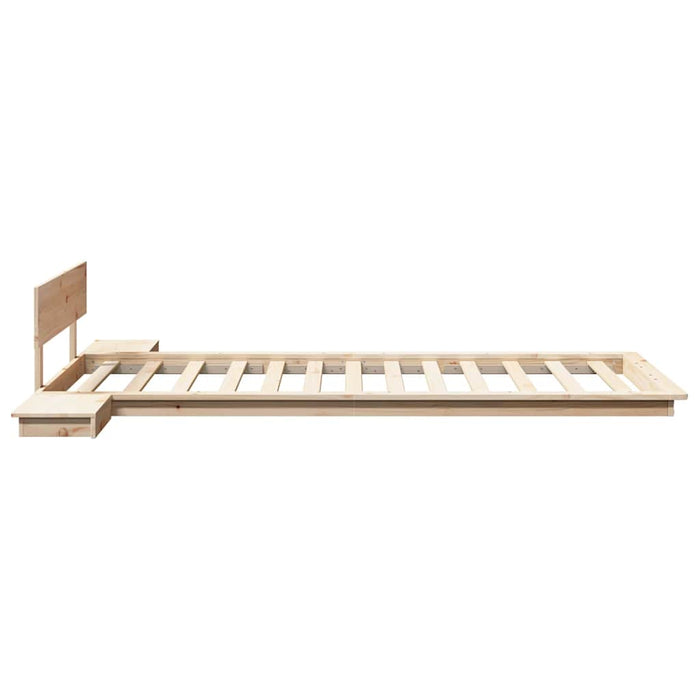 vidaXL Struttura del letto Marrone 90 x 200 cm legno