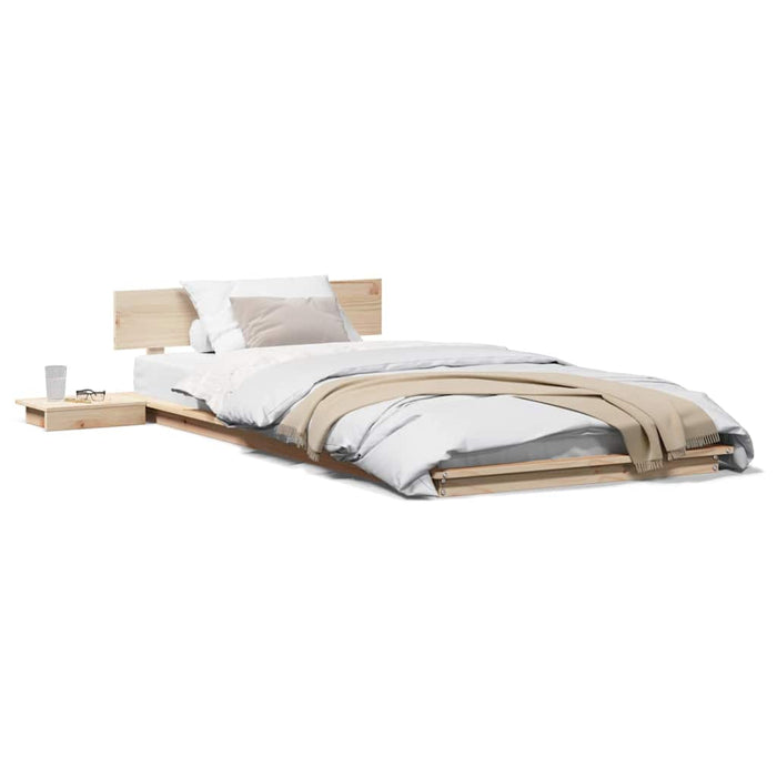 vidaXL Struttura del letto Marrone 90 x 200 cm legno