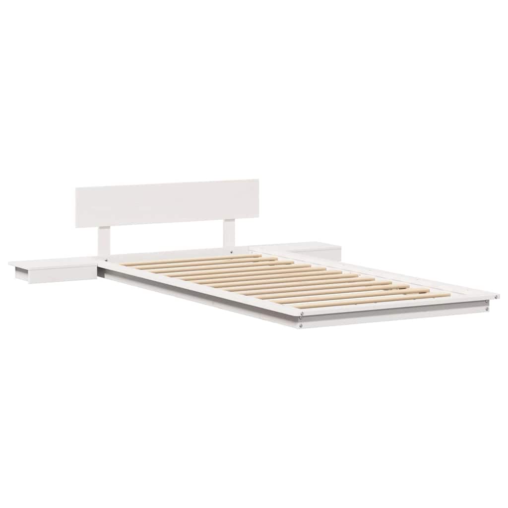 vidaXL Struttura del letto Bianco 80 x 200 cm legno