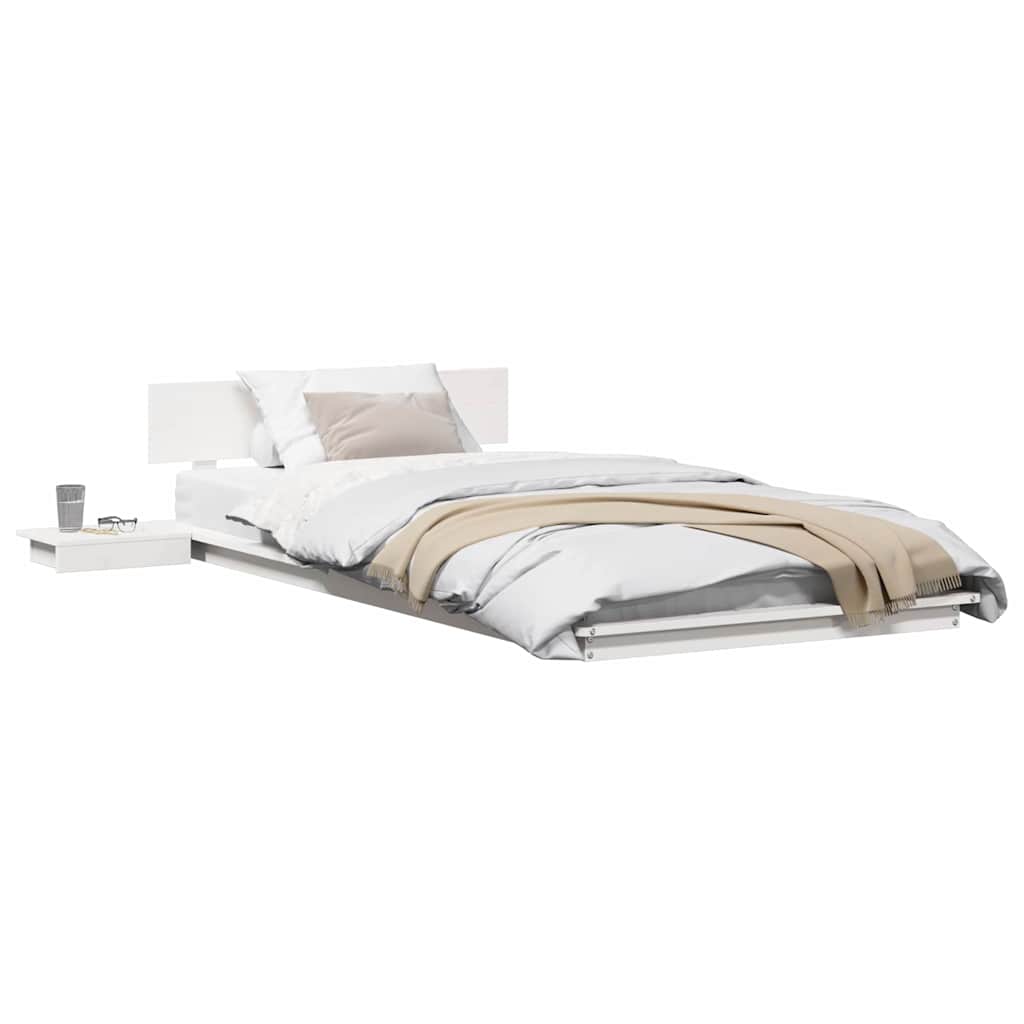 vidaXL Struttura del letto Bianco 80 x 200 cm legno