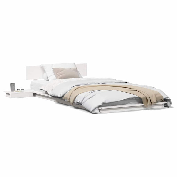 vidaXL Struttura del letto Marrone 75 x 190 cm legno