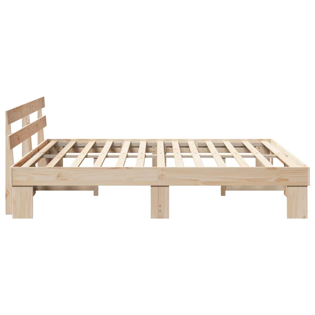 vidaXL Struttura del letto Marrone 200 x 200 cm Legno massello di pino