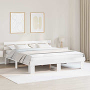 vidaXL Struttura del letto Bianco 200 x 200 cm Legno massello di pino