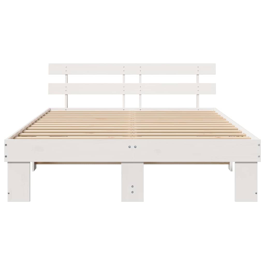 vidaXL Struttura del letto Bianco 160 x 200 cm Legno massello di pino