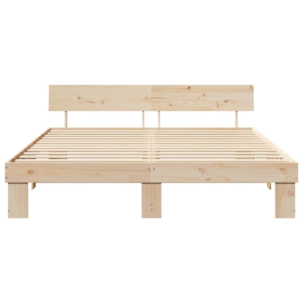 vidaXL Struttura del letto Marrone 180 x 200 cm Legno di pino massello