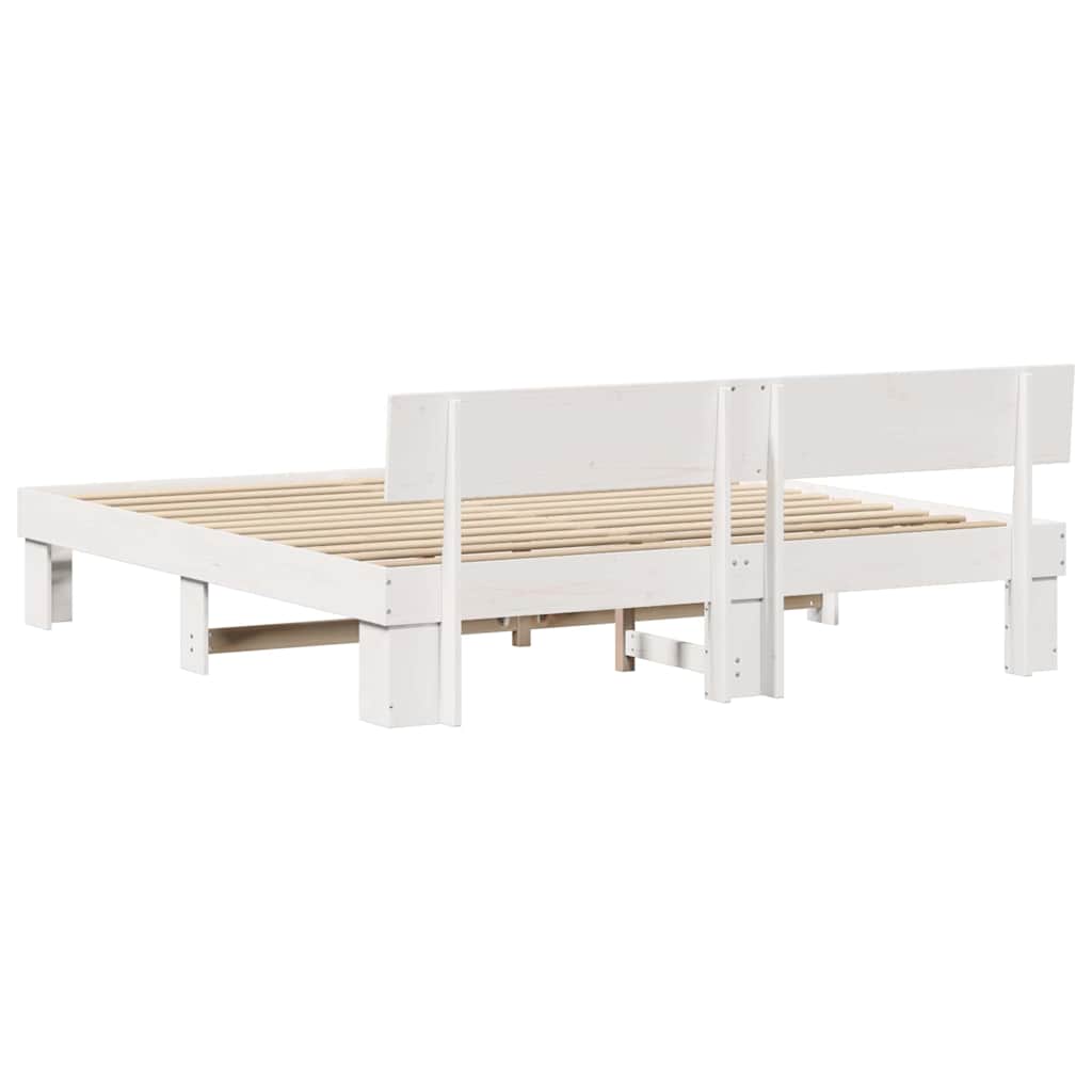 vidaXL Struttura del letto Bianco 180 x 200 cm Legno di pino massello