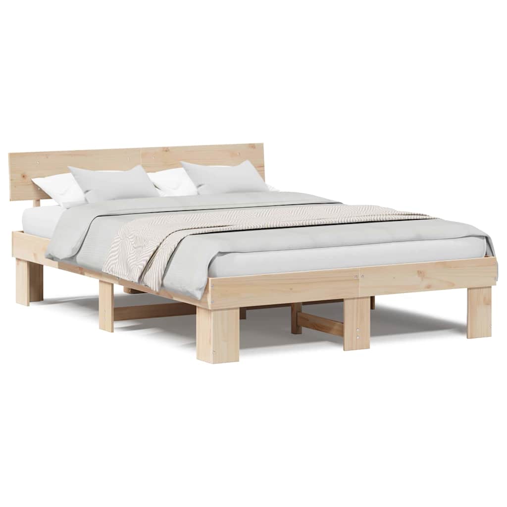 vidaXL Struttura del letto Marrone 160 x 200 cm Legno di pino massello