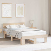 vidaXL Struttura del letto Marrone 140 x 190 cm Legno di pino massello