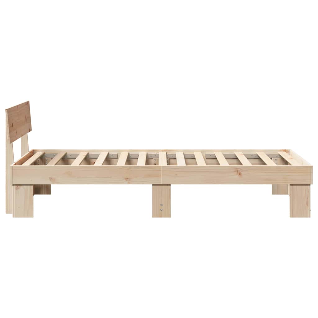 vidaXL Struttura del letto Marrone 80 x 200 cm Legno di pino massello