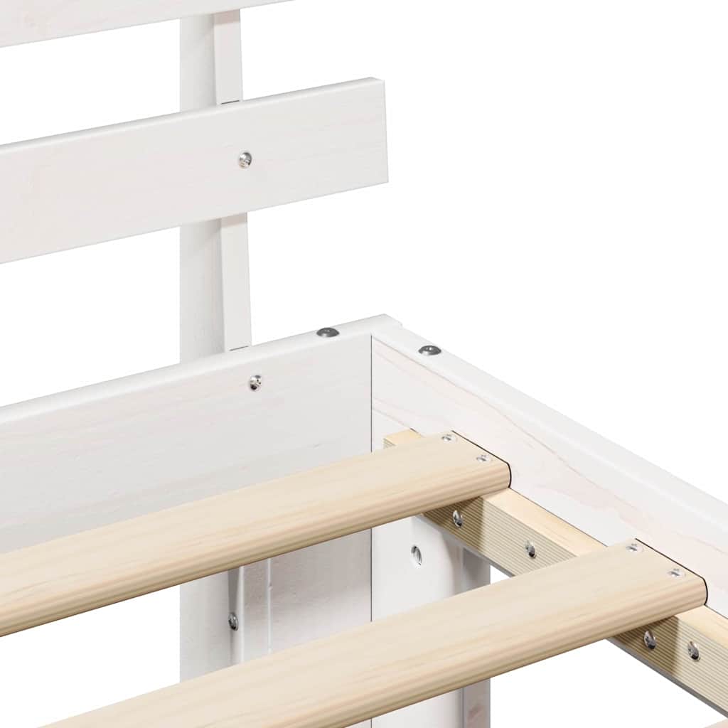 vidaXL Struttura del letto Bianco 180 x 200 cm Legno massello di pino