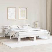 vidaXL Struttura del letto Bianco 180 x 200 cm Legno massello di pino