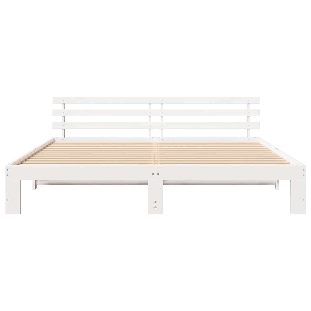 vidaXL Struttura del letto Bianco 180 x 200 cm Legno massello di pino