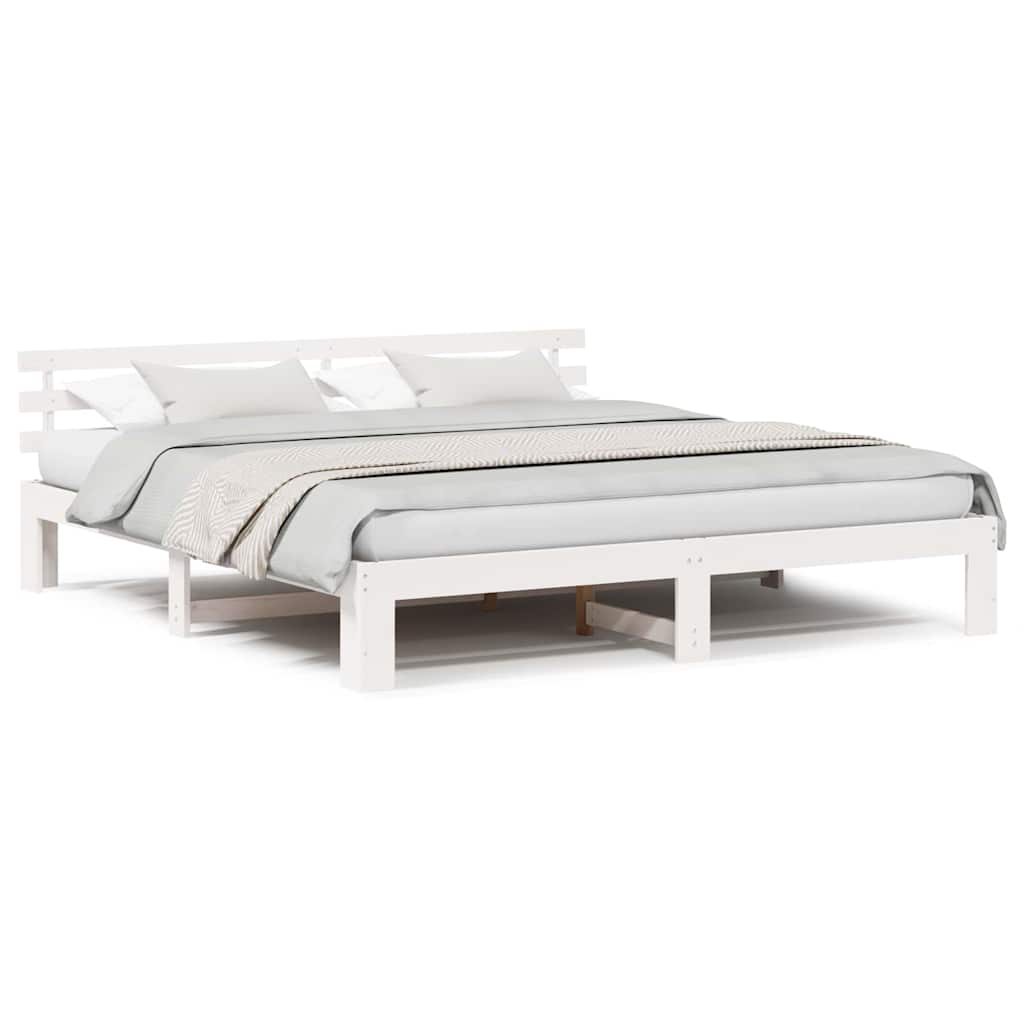 vidaXL Struttura del letto Bianco 180 x 200 cm Legno massello di pino