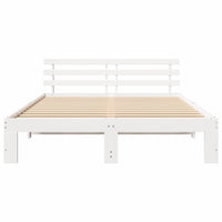 Struttura del letto Bianco 160 x 200 cm Pino massello 872603