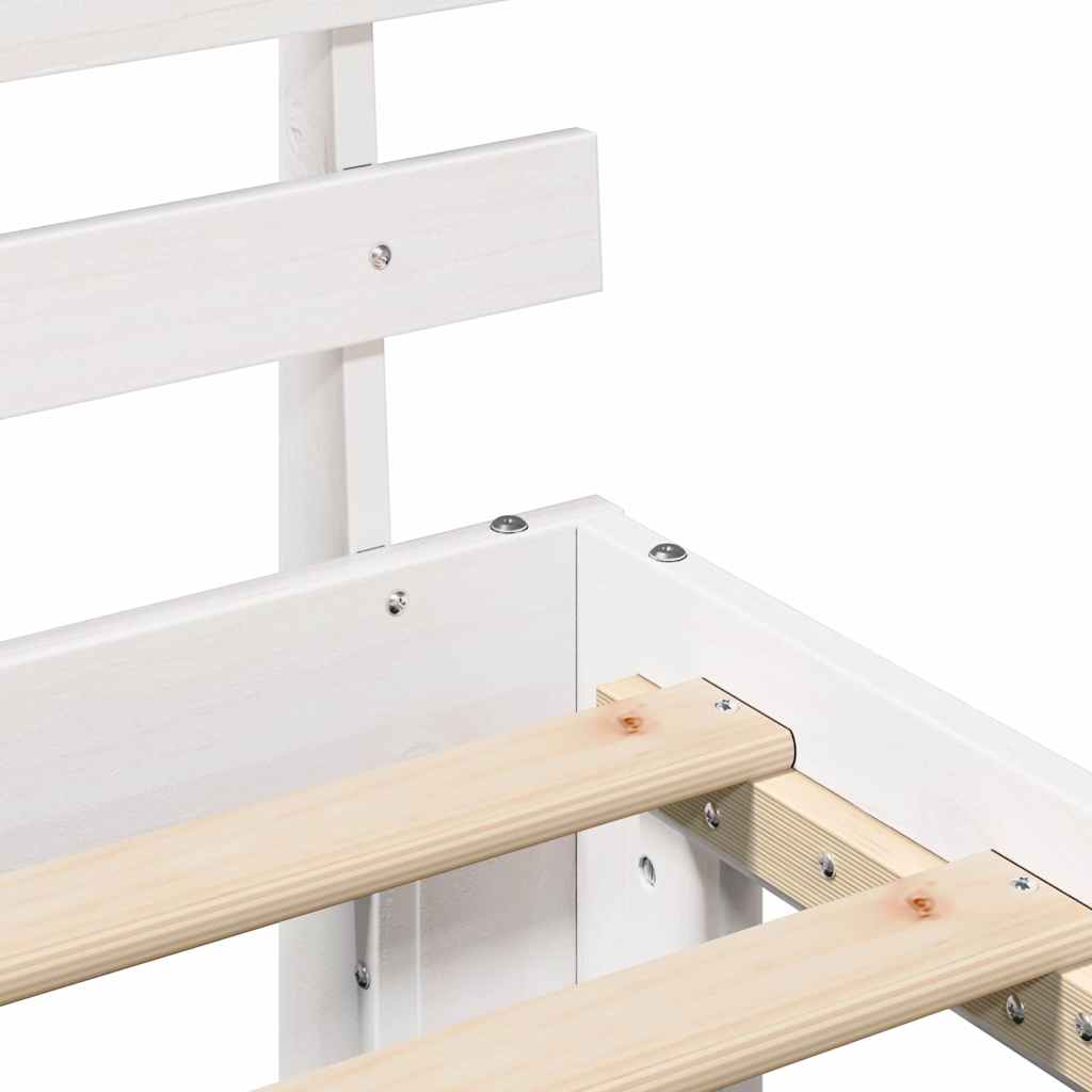 Struttura del letto Bianco 90 x 190 cm Pino massello 872633