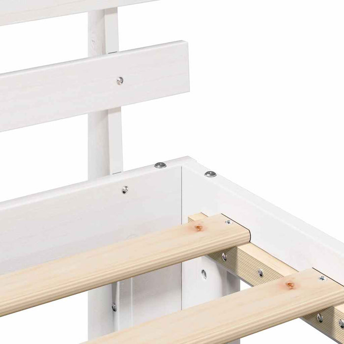 Struttura del letto Bianco 90 x 190 cm Pino massello 872633