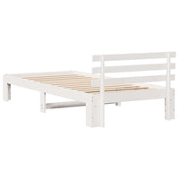 Struttura del letto Bianco 75 x 190 cm Pino massello 872636