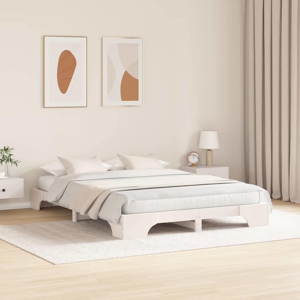 vidaXL Struttura del letto Bianco 207 x 167 x 17 cm