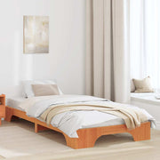 vidaXL Struttura del letto Cera marrone 207 x 107 x 17 cm