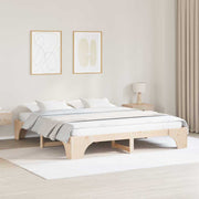 vidaXL Struttura del letto Pino massello 207 x 207 x 30 cm