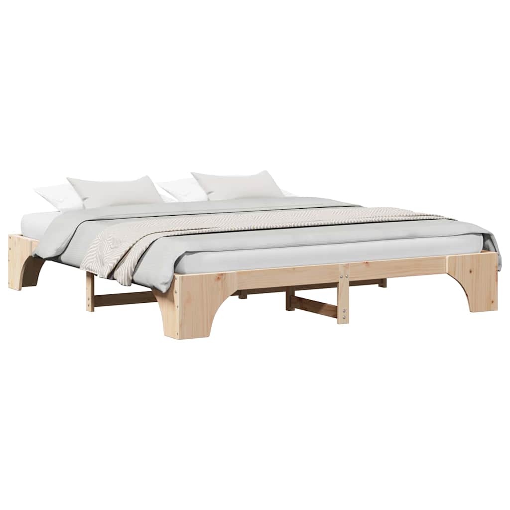 vidaXL Struttura del letto Pino massello 207 x 207 x 30 cm