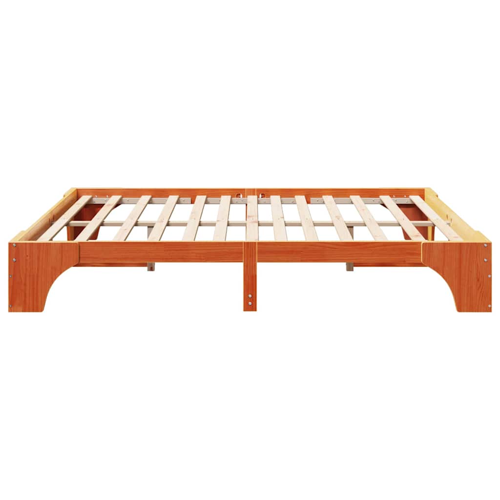 vidaXL Struttura del letto Cera marrone 207 x 207 x 30 cm