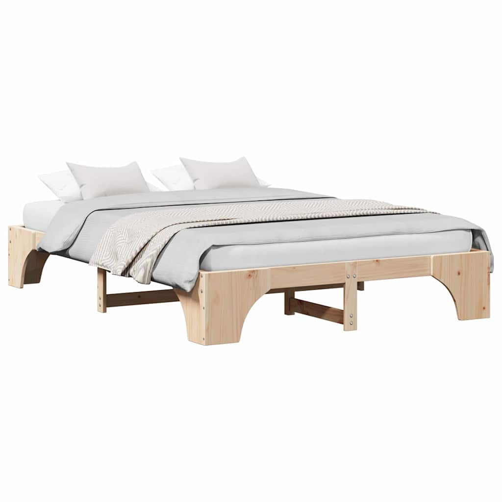vidaXL Struttura del letto Pino massello 207 x 167 x 30 cm