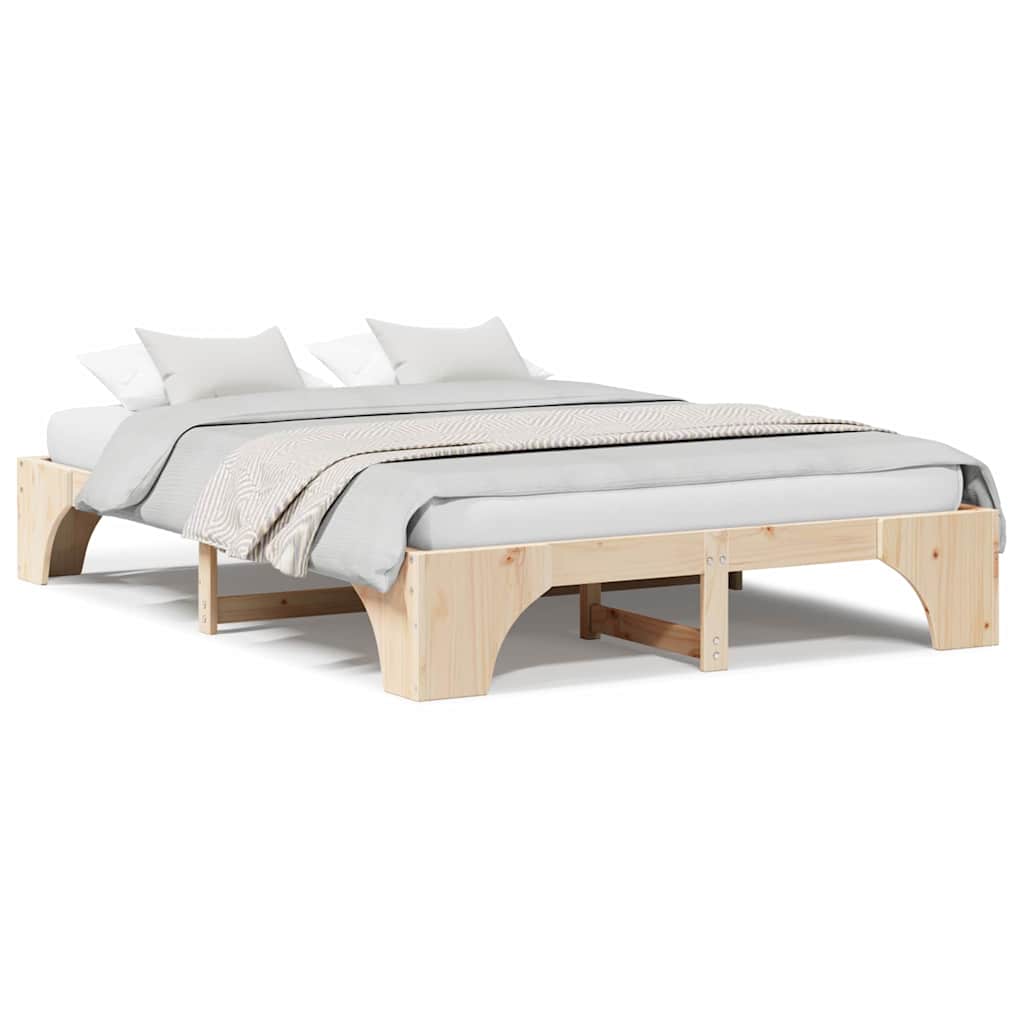 vidaXL Struttura del letto Pino massello 207 x 167 x 30 cm