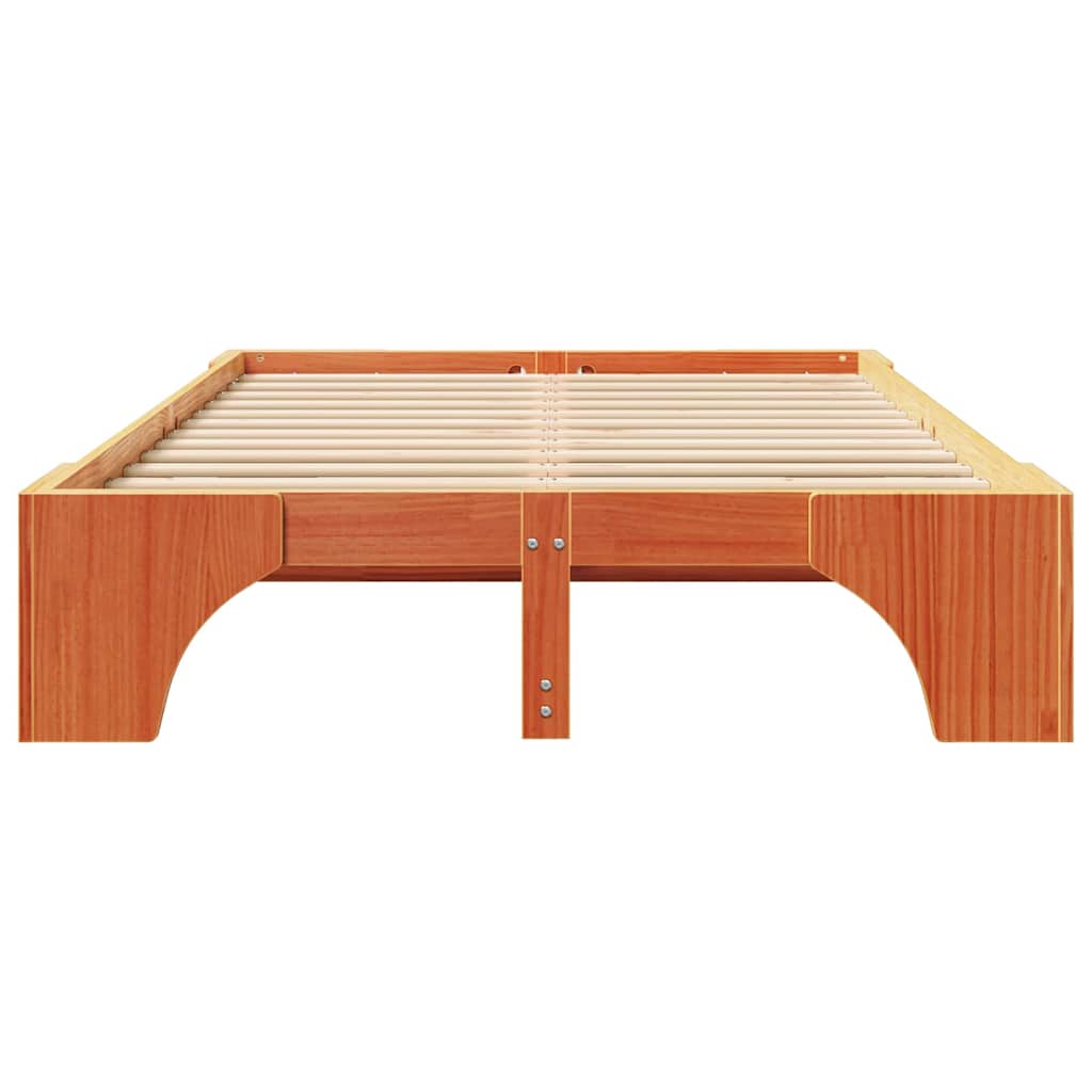 vidaXL Struttura del letto Cera marrone 197 x 127 x 30 cm