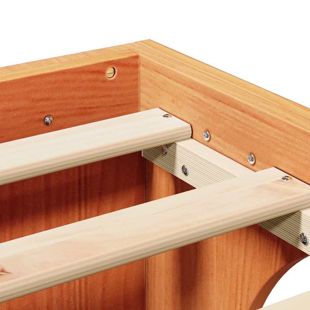 Struttura del letto Marrone cerato 90 x 200 cm Pino massello 872964