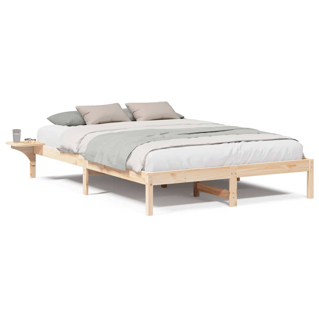 vidaXL Rete letto con comodini Marrone Marrone