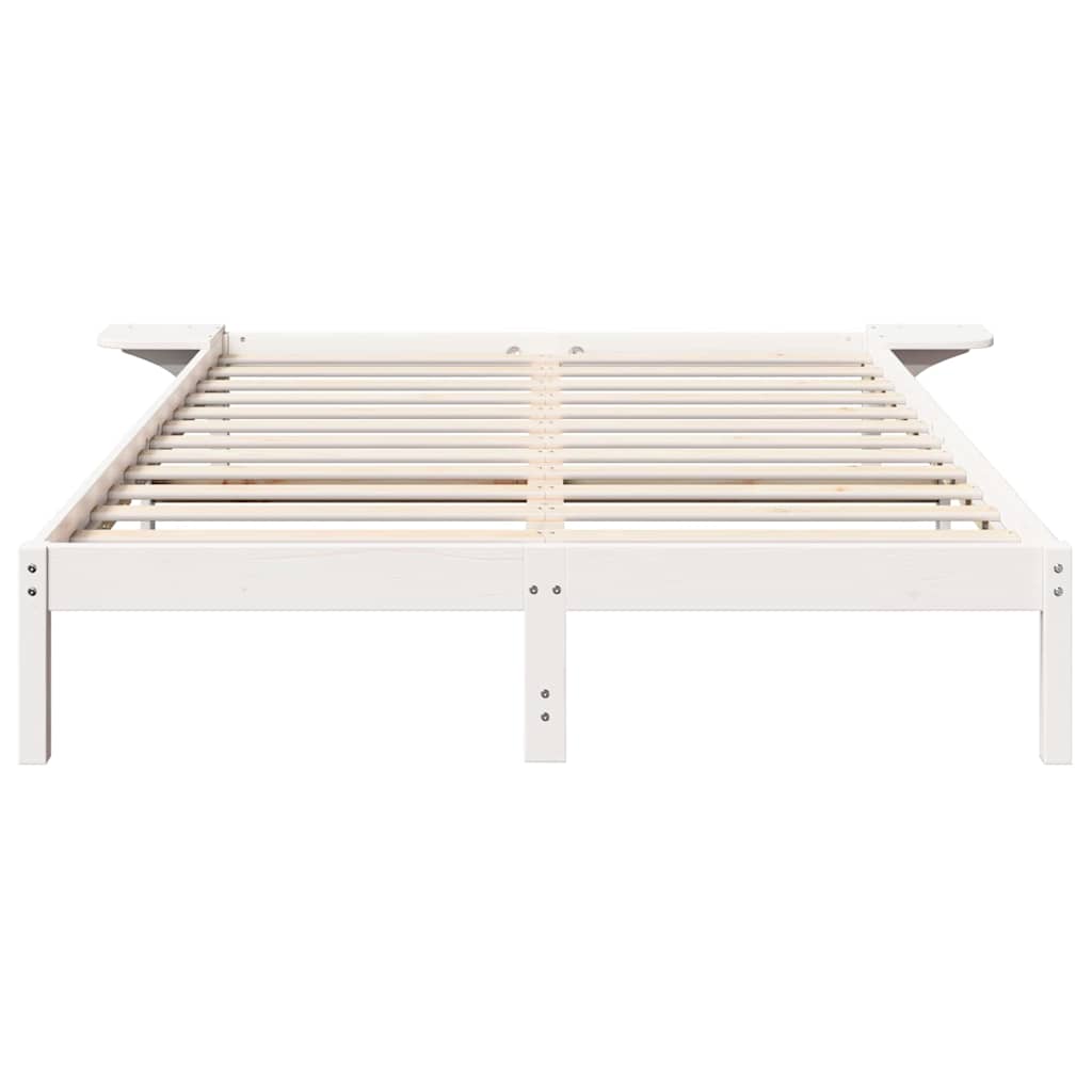 vidaXL Rete letto con comodini Bianco Bianco