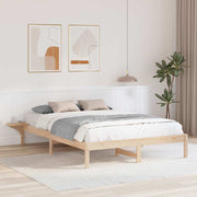 vidaXL Rete letto con comodini Marrone Marrone