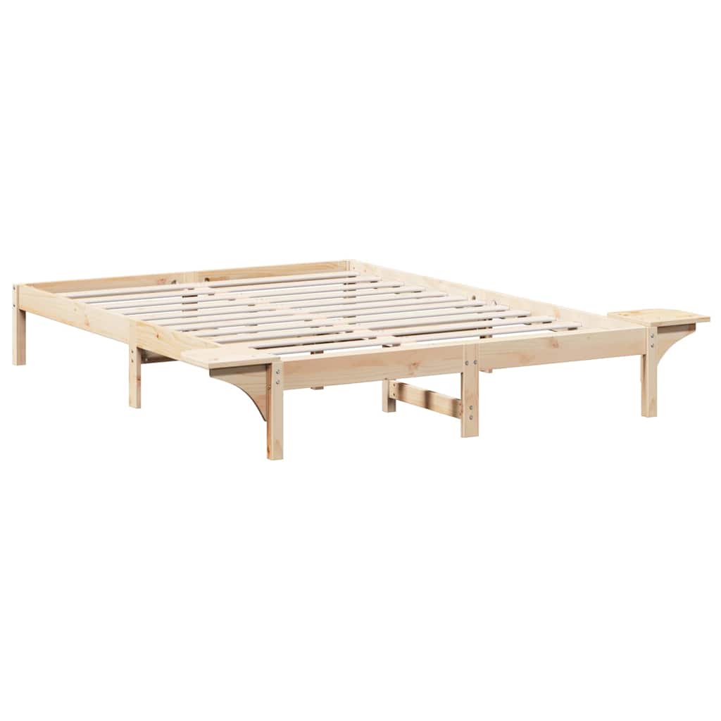 vidaXL Rete letto con comodini Marrone Marrone